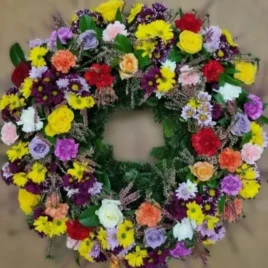 Biedermeierkranz Saisonblumen