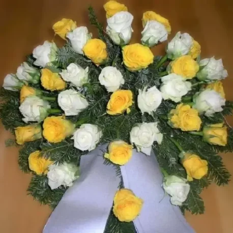 Bukett Rosen zb. in gelb und weiss