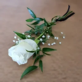 Nachwurf Blume Rose weiß